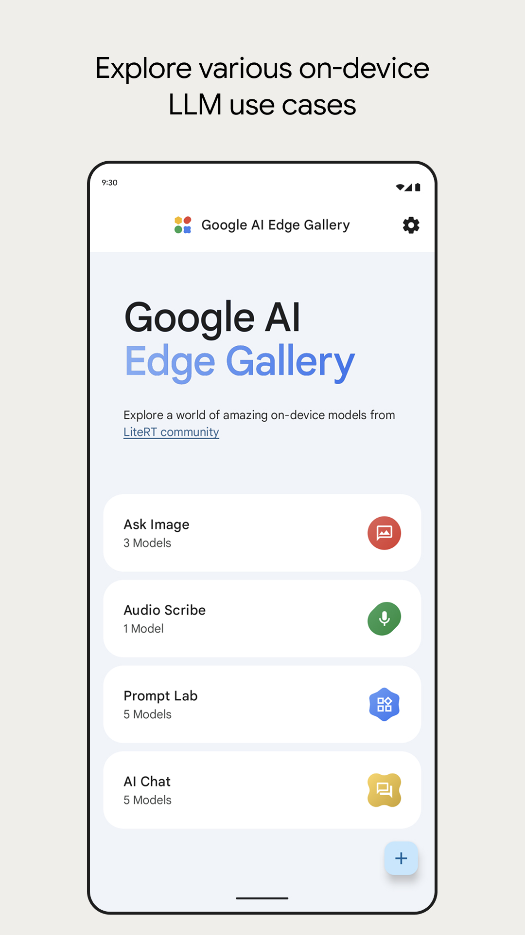 Google's experimental mobile app that runs advanced GenAI models (Gemini, LLaVA, PaliGemma) entirely on-device - no internet required after download, with full source code available