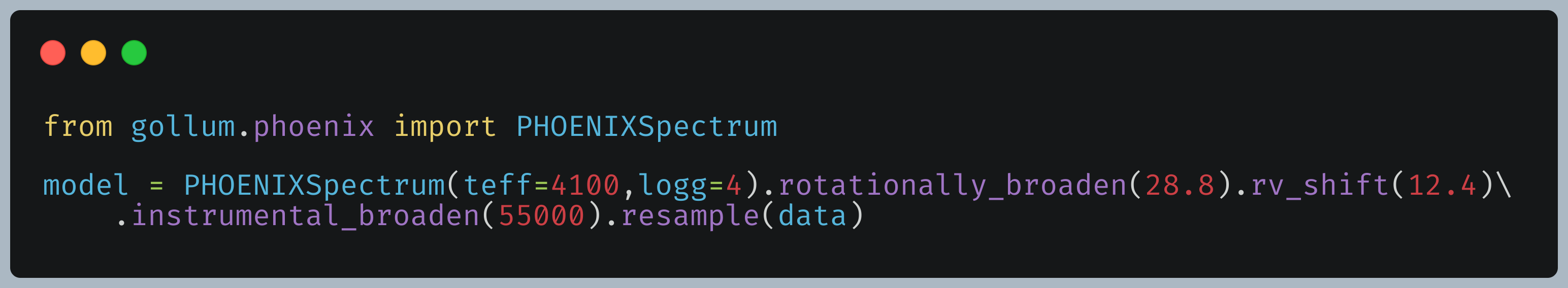 🌟 Gollum unlocks the cosmos through code - a Python microservice that puts massive grids of synthetic stellar spectra at your fingertips, from brown dwarfs to supergiants.