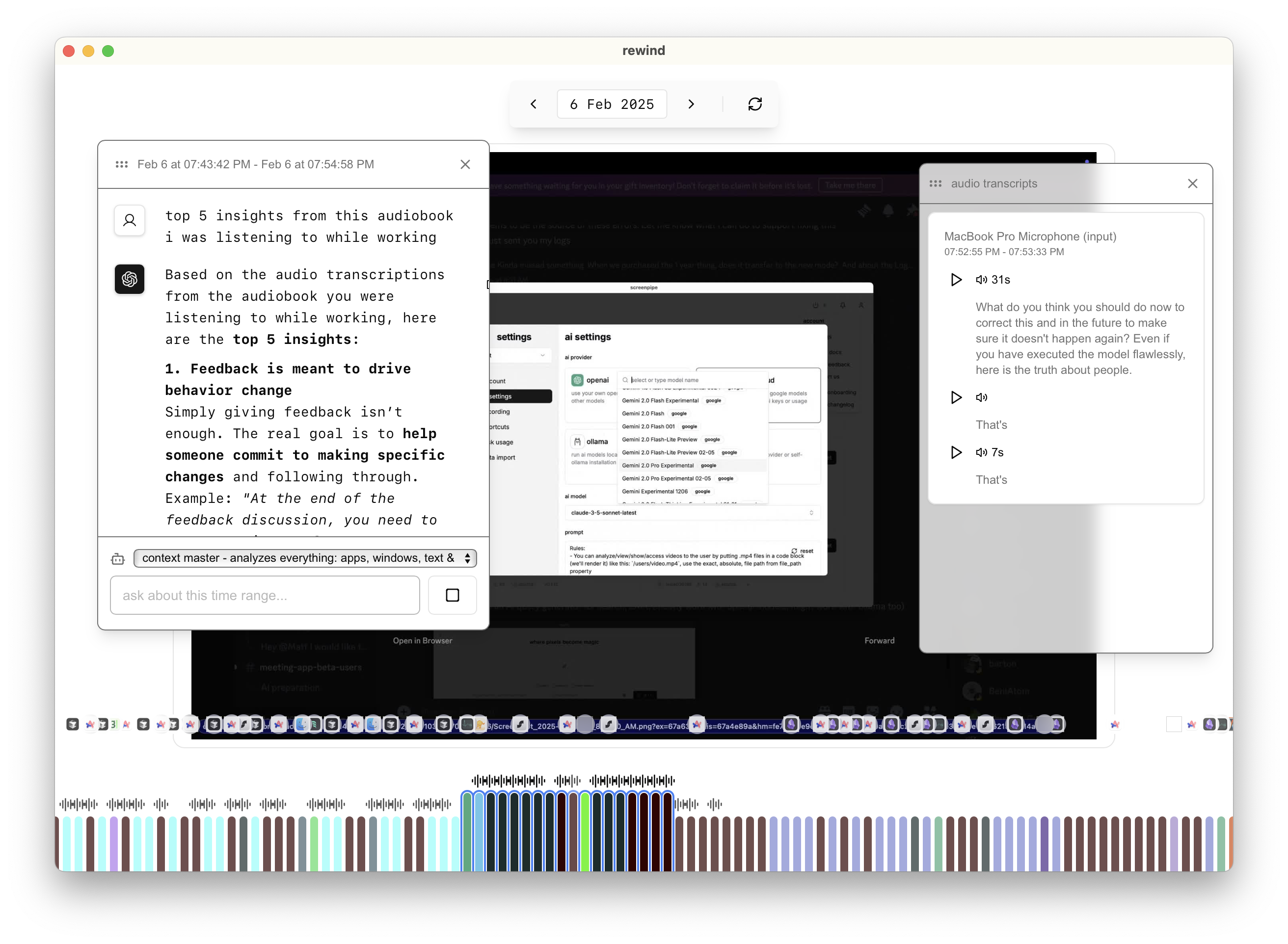 Your computer becomes a searchable memory palace - screenpipe records everything you see and hear, then lets you search it with AI queries. 100% local, Rust-powered, 16K+ stars.