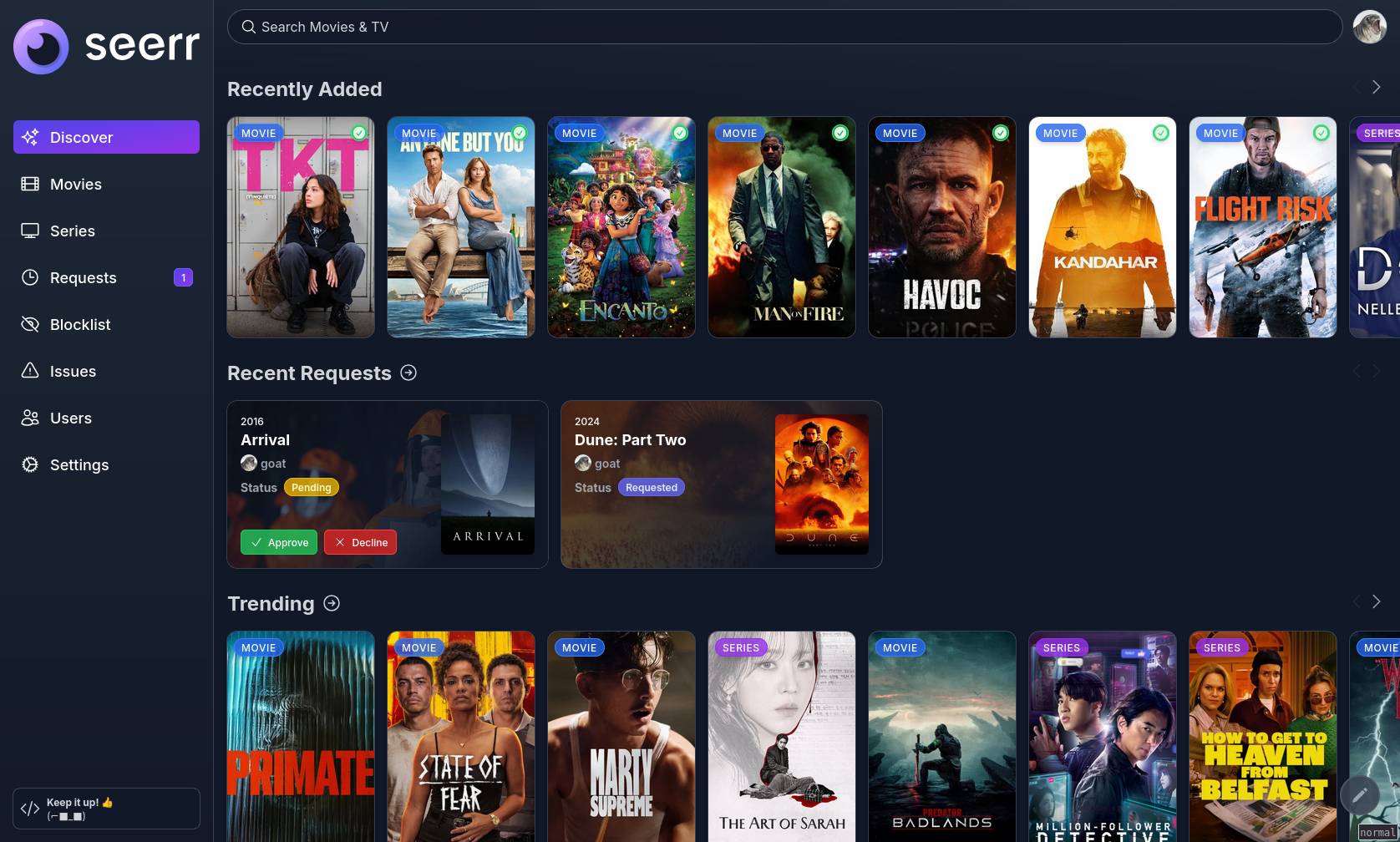 The unified media request manager that finally works with Jellyfin, Plex, AND Emby - complete with user permissions, mobile UI, and seamless Sonarr/Radarr integration